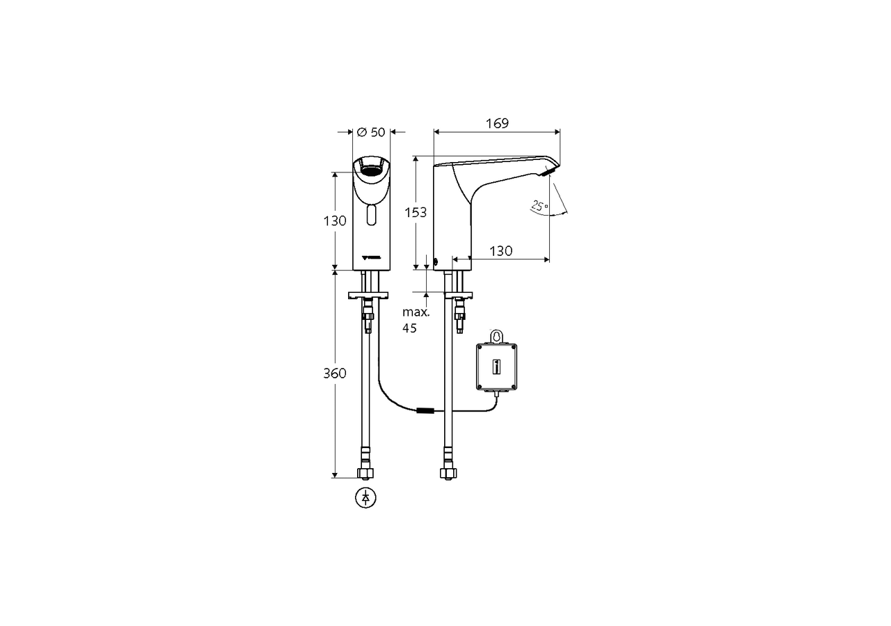 Robinets de lavabo électronique XERIS E - 012940699 - Schell