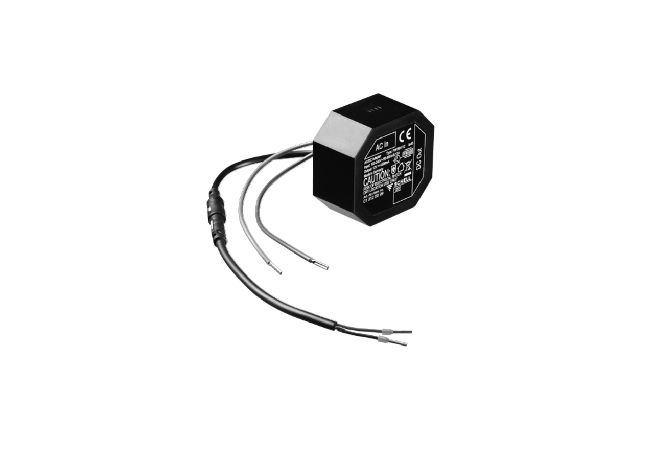 Bloc d'alimentation à encastrer 9 VDC, 100 - 240 VAC, 50 - 60 Hz - 013150099 - Schell