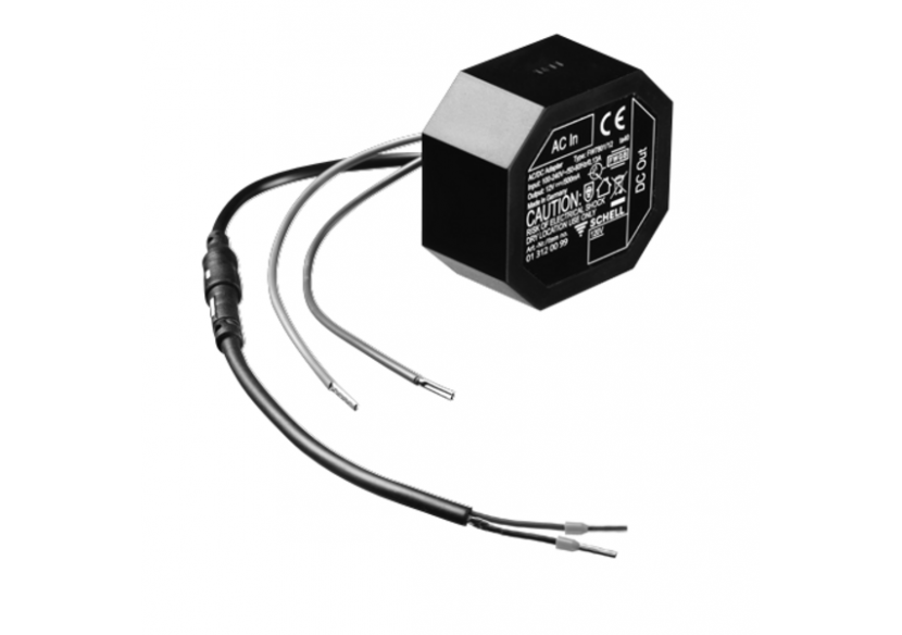 Bloc d'alimentation à encastrer 9 VDC, 100 - 240 VAC, 50 - 60 Hz - 013150099 - Schell