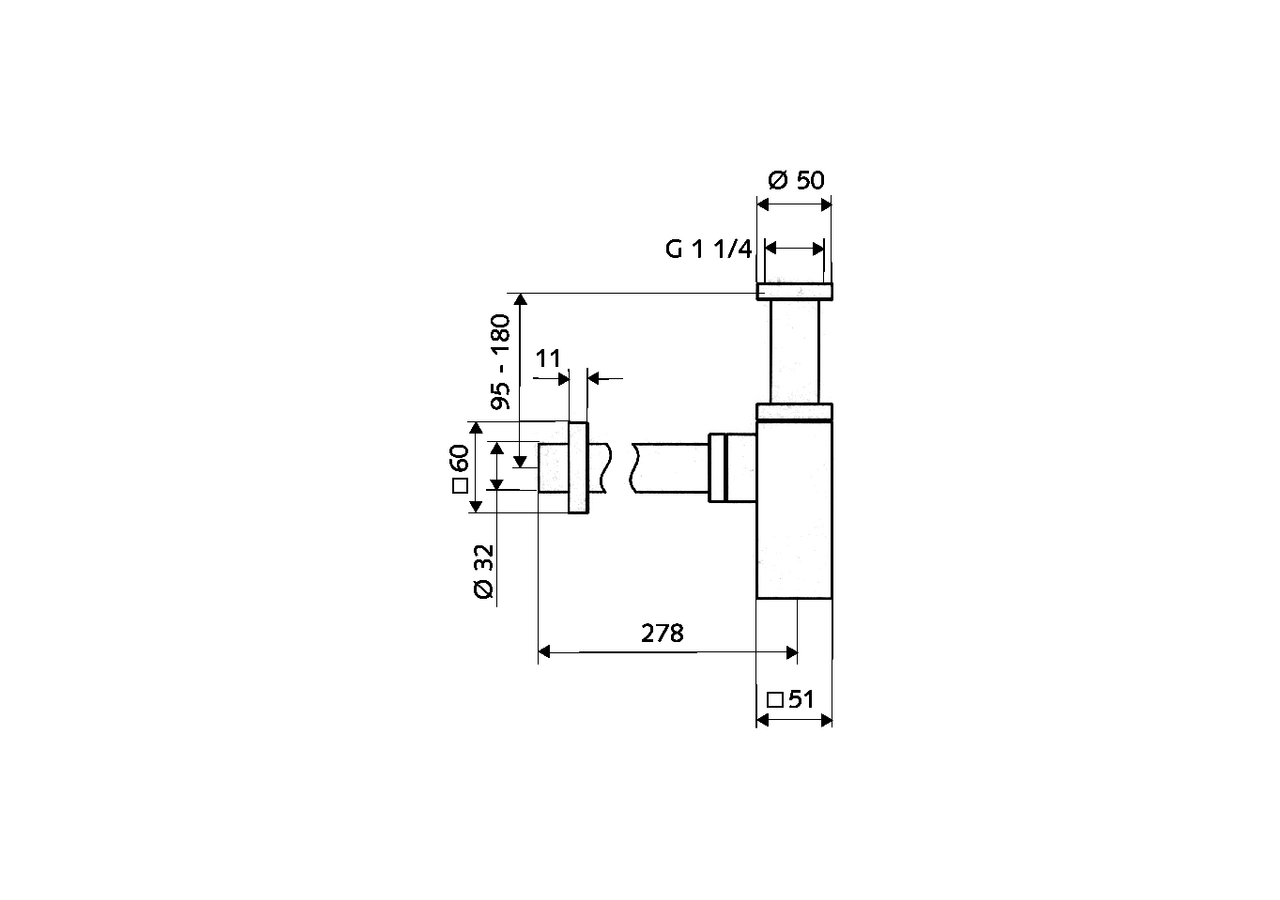 Siphon design QUAD - 015050699 - Schell