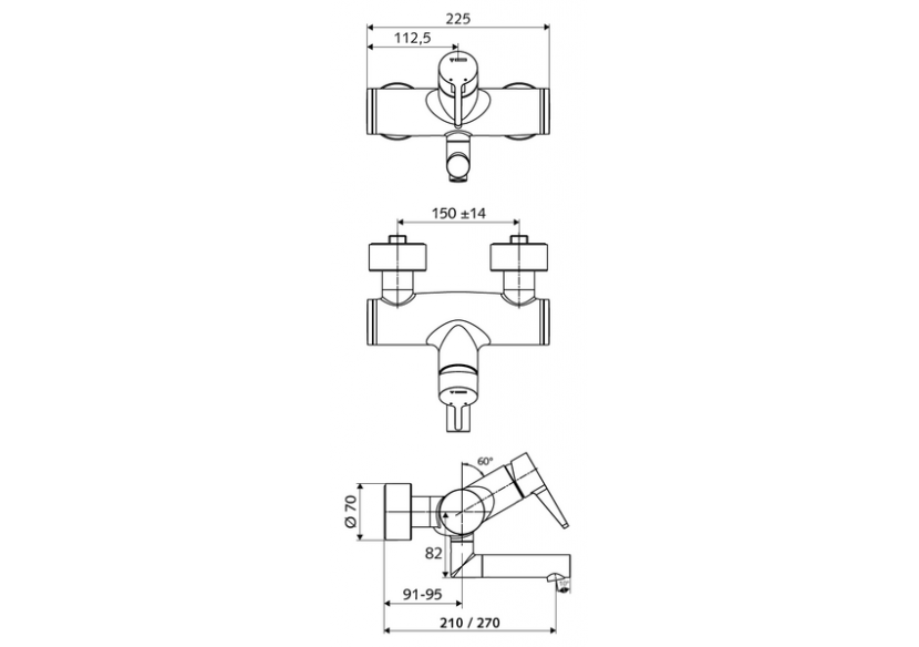 Robinet de lavabo apparent VITUS VW-EH-M - 016230699 - Schell
