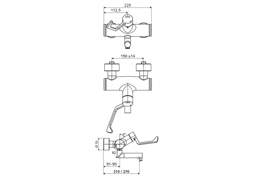 Robinet de lavabo apparent VITUS VW-AH-M - 016560699 - Schell