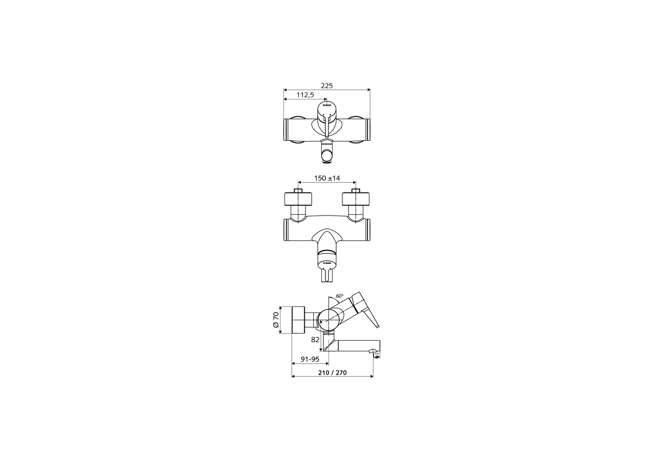 Robinet de lavabo apparent VITUS VW-EH-M - 016610699 - Schell