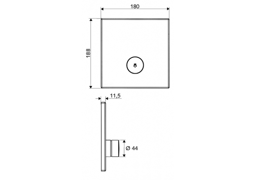 Robinet de douche à encastrer LINUS D-SC-V - 018330699 - Schell