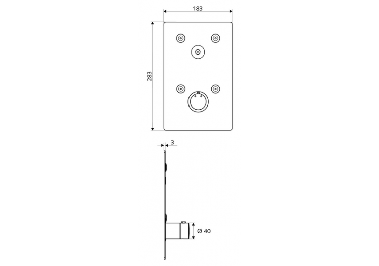 Robinet de douche à encastrer LINUS Basic D-C-T - 019092899 - Schell 2