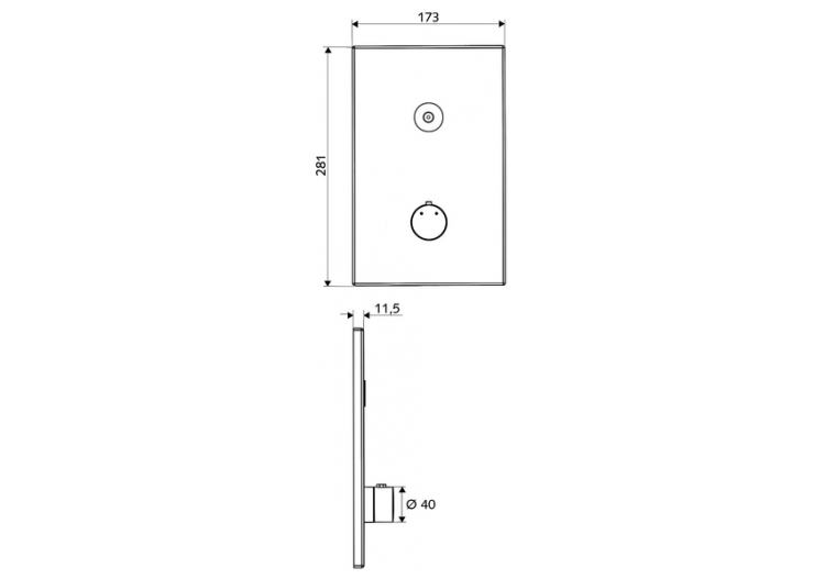 Robinet de douche à encastrer LINUS D-C-T - 019180699 - Schell 2