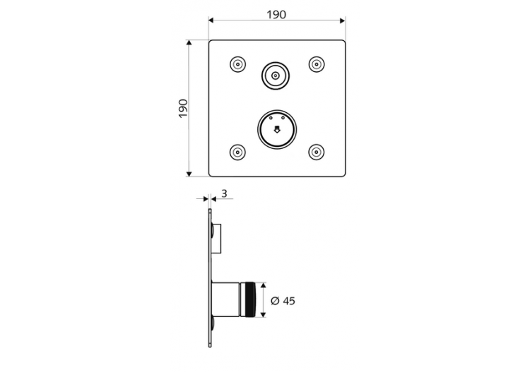 Robinet de douche à encastrer LINUS Basic D-C-M - 019202899 - Schell 2