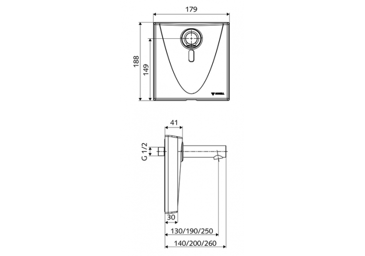 Robinet de lavabo apparent WALIS E - 019510699 - Schell 2