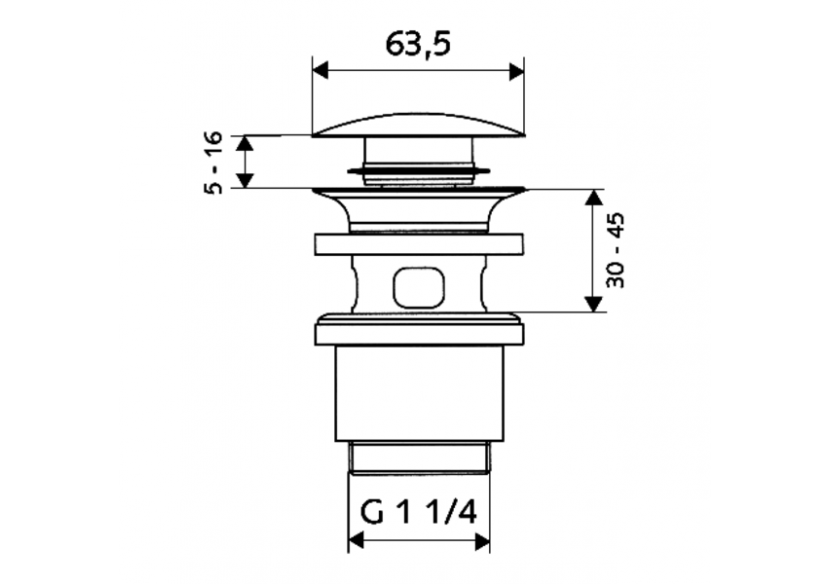 Crépine de lavabo PUSH OPEN - 020000699 - Schell
