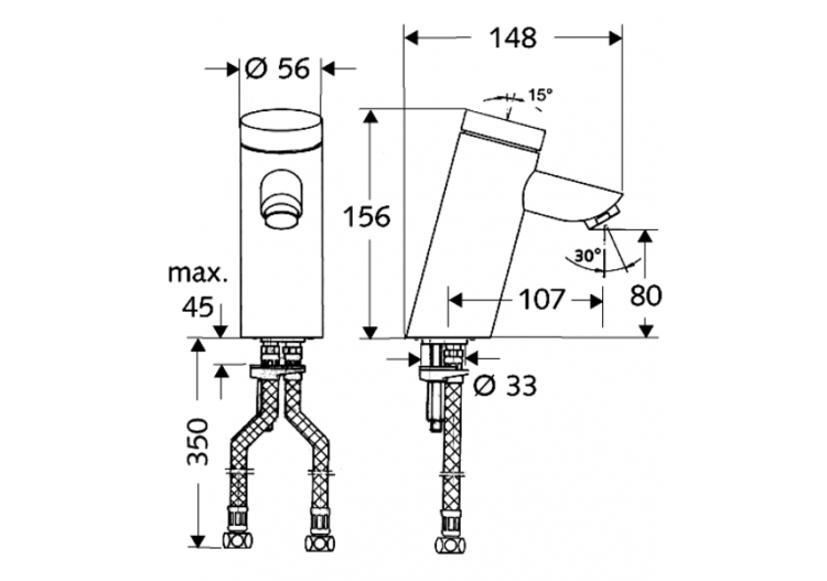 Robinet de lavabo à fermeture temporisée PURIS SC - 021250699 - Schell 2