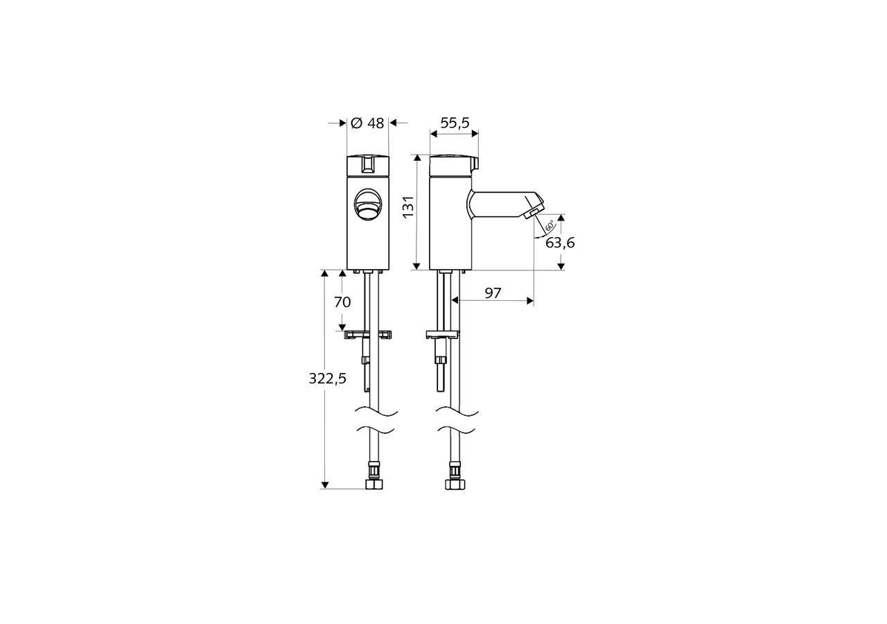 Robinet de lavabo pour eau froide MODUS K - 021420699 - Schell
