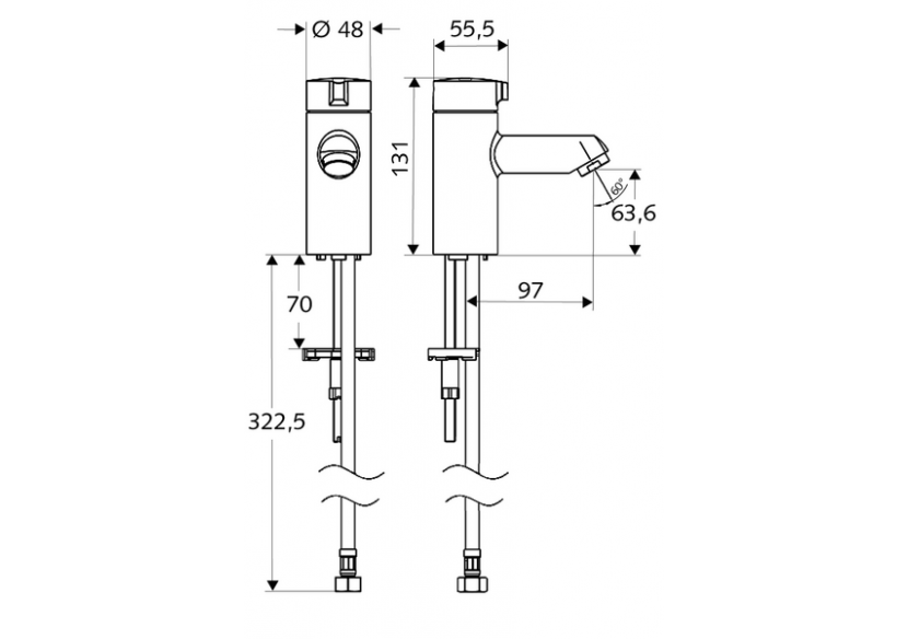 Robinet de lavabo pour eau froide MODUS K - 021420699 - Schell