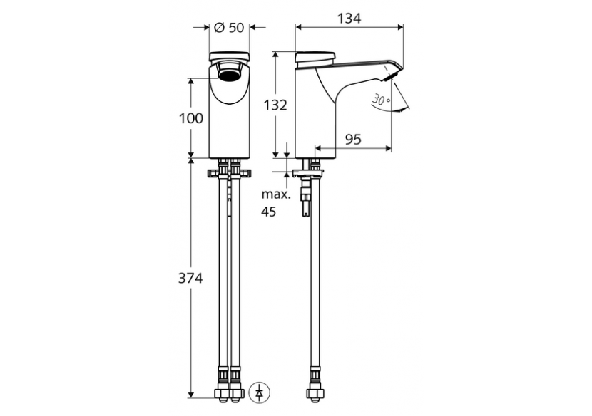 Robinet de lavabo à fermeture temporisée XERIS SC - 021560699 - Schell