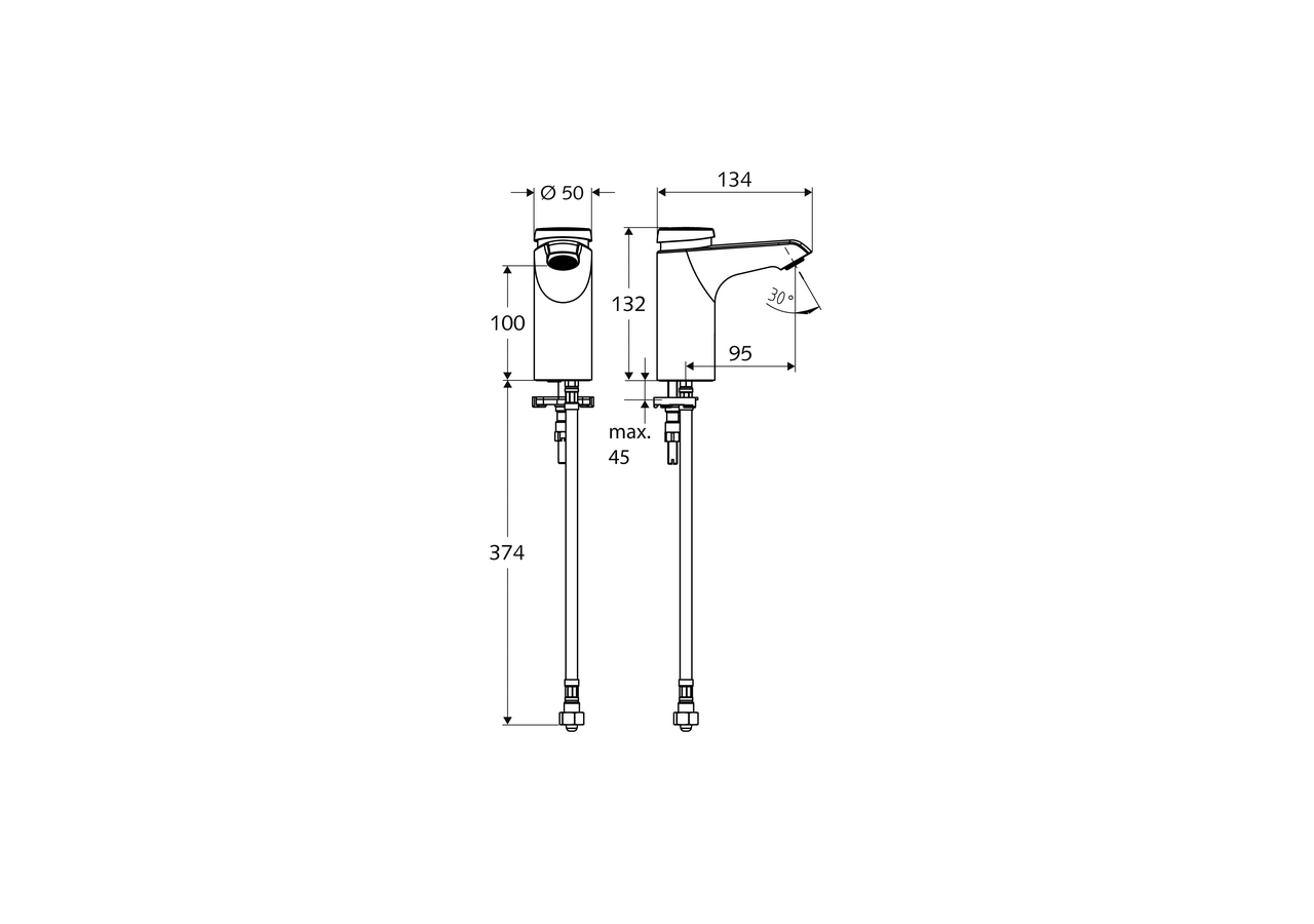 Robinet de lavabo à fermeture temporisée XERIS SC - 021580699 - Schell