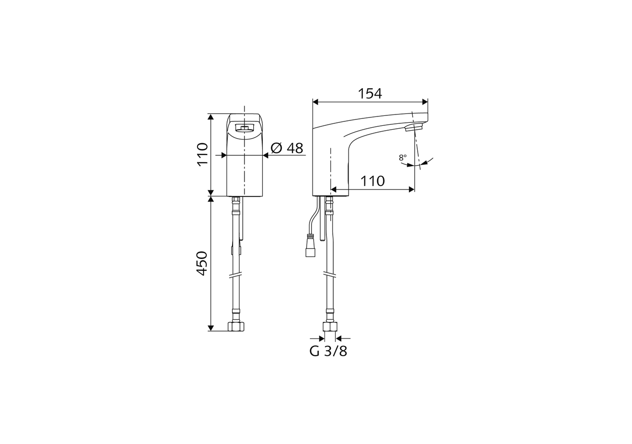 Robinet de lavabo électronique MODUS Trend E - 021680699 - Schell