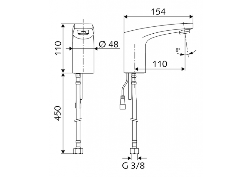 Robinet de lavabo électronique MODUS Trend E - 021690699 - Schell
