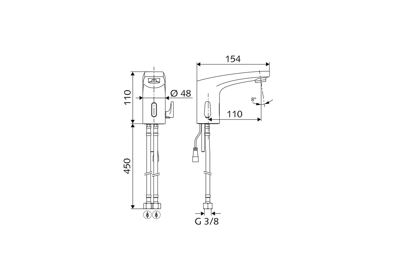 Robinet de lavabo électronique MODUS Trend E - 021700699 - Schell