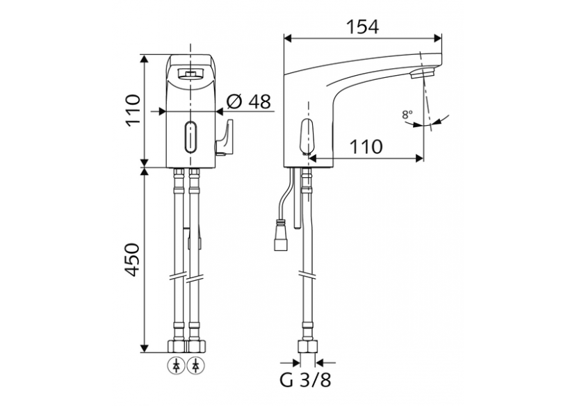 Robinet de lavabo électronique MODUS Trend E - 021700699 - Schell
