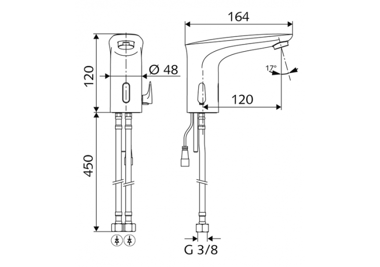 Robinet de lavabo électronique MODUS E - 021750699 - Schell 2