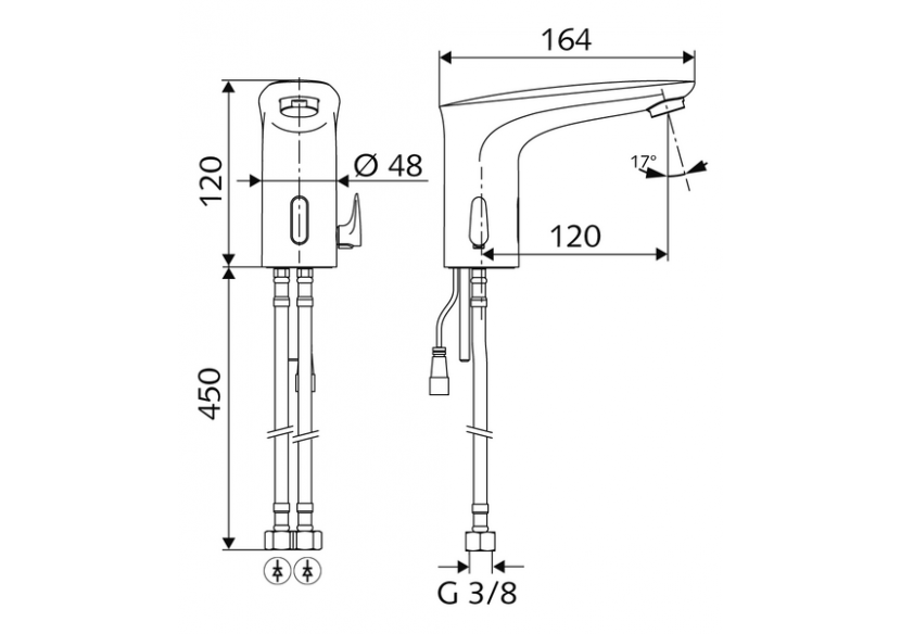 Robinet de lavabo électronique MODUS E - 021750699 - Schell