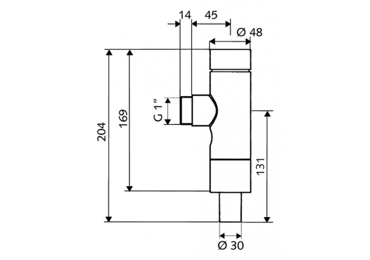 Robinet de chasse directe apparent pour WC SCHELLOMAT Basic ND, DN 25 - 022520699 - Schell 2
