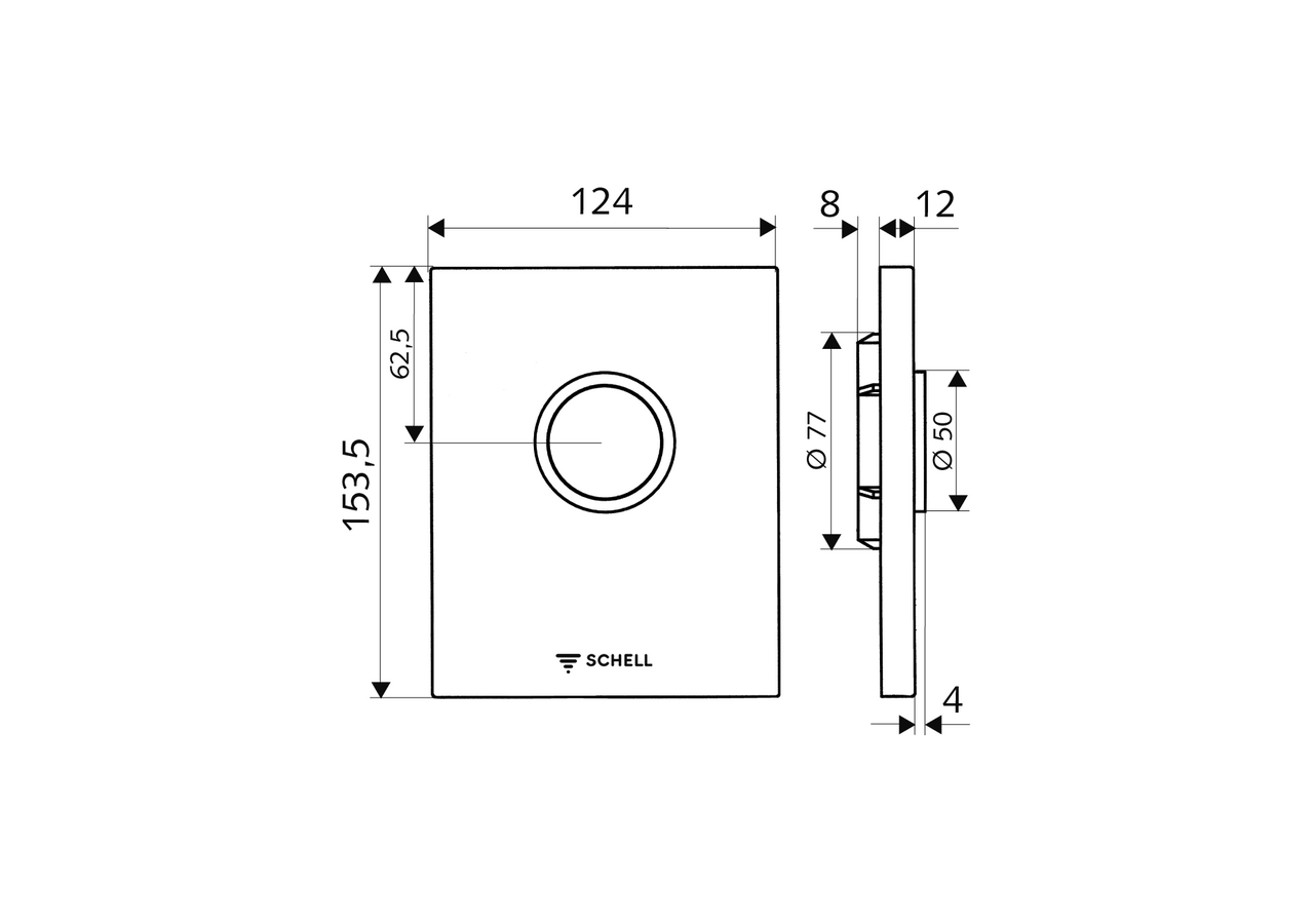 Plaque de commande pour urinoir EDITION - 028000699 - Schell