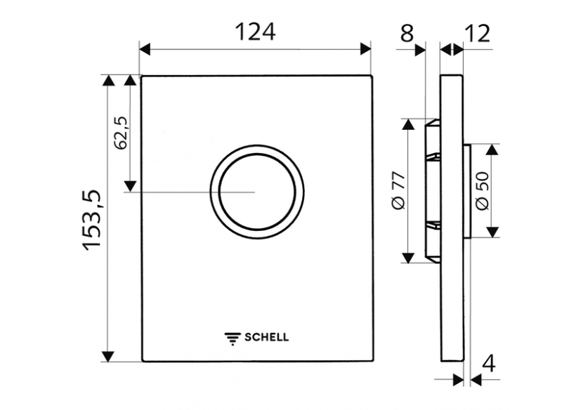 Plaque de commande pour urinoir EDITION - 028001599 - Schell
