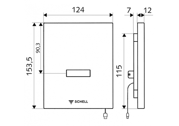 Commande d'urinoir EDITION E - 028060699 - Schell 2