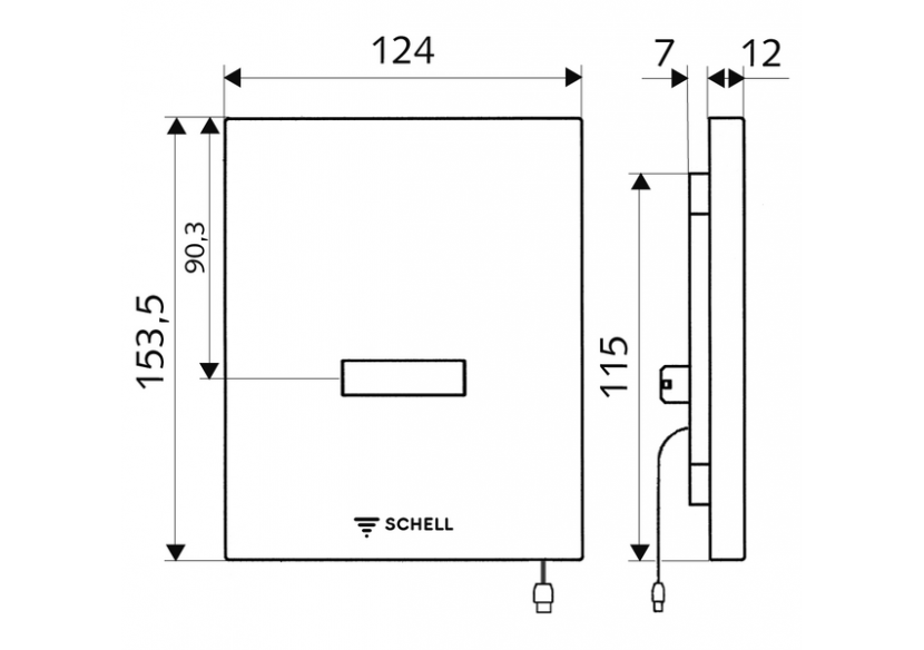 Commande d'urinoir EDITION E - 028081599 - Schell