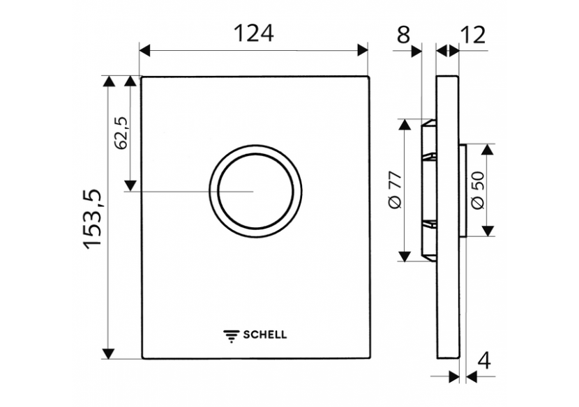 Plaque de commande pour WC EDITION ND - 028151599 - Schell