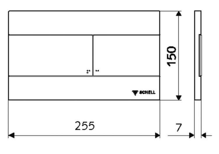 Plaque de commande pour WC MONTUS PLACE - 030702899 - Schell 2