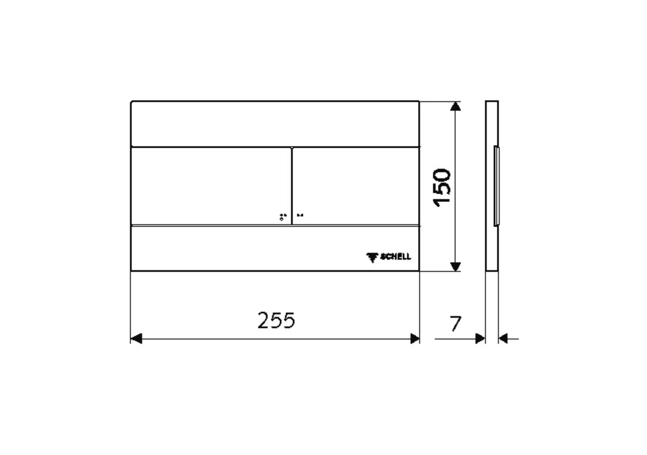 Plaque de commande pour WC MONTUS PLACE - 030702899 - Schell