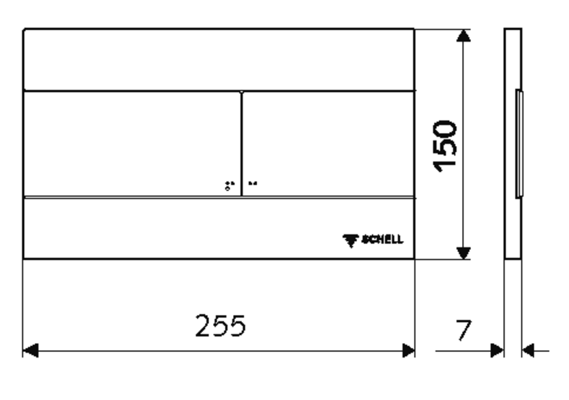 Plaque de commande pour WC MONTUS PLACE - 030702899 - Schell