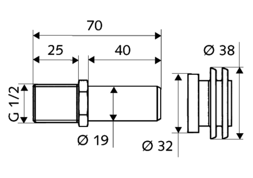 Garniture d'alimentation pour urinoir DN 15 - 031050099 - Schell