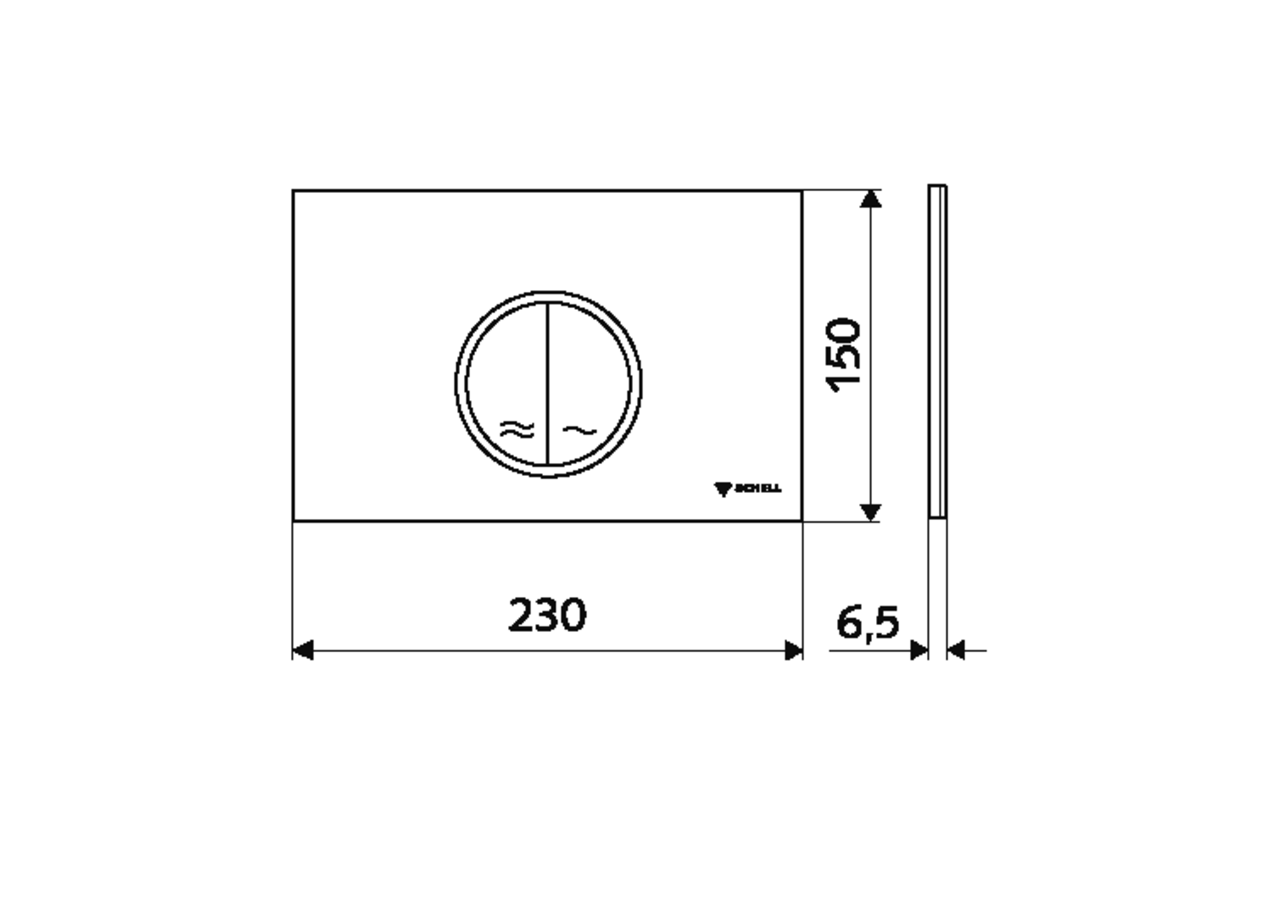 Plaque de commande pour WC MONTUS CIRCUM - 031190699 - Schell
