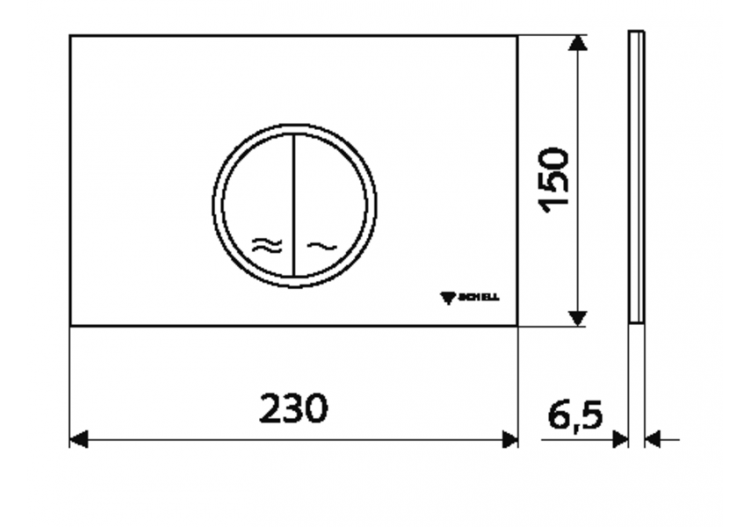 Plaque de commande pour WC MONTUS CIRCUM - 031196499 - Schell 2