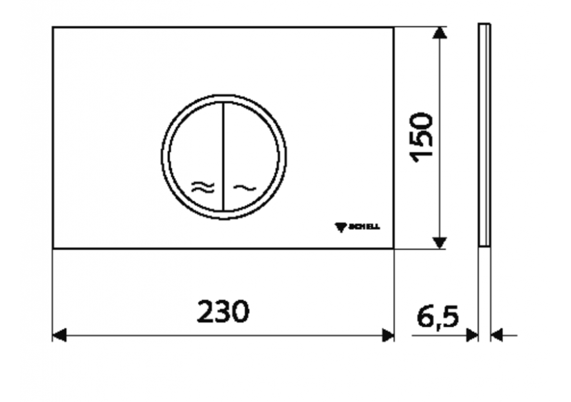 Plaque de commande pour WC MONTUS CIRCUM - 031196499 - Schell