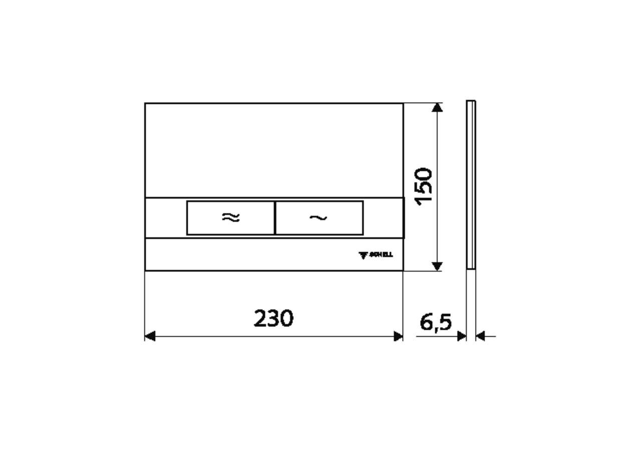 Plaque de commande pour WC MONTUS BOARD - 031200699 - Schell