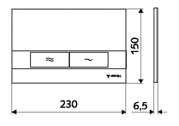 Plaque de commande pour WC MONTUS BOARD - 031201599 - Schell 2