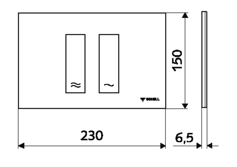 Plaque de commande pour WC MONTUS TOWER - 031210699 - Schell