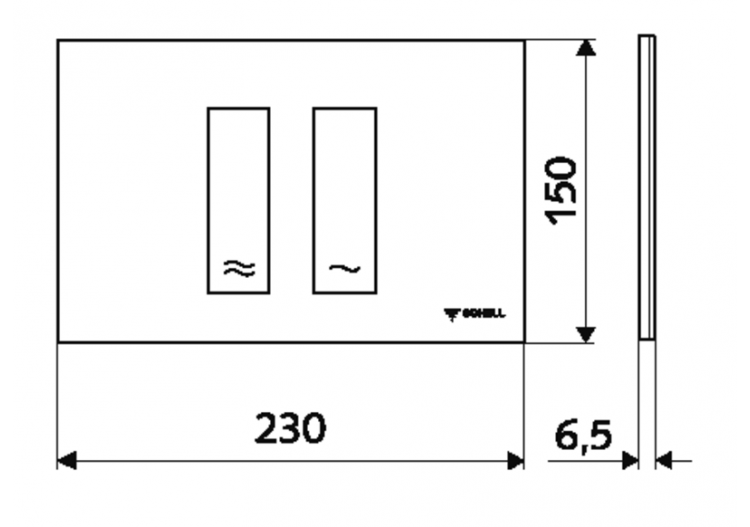 Plaque de commande pour WC MONTUS TOWER - 031211599 - Schell 2