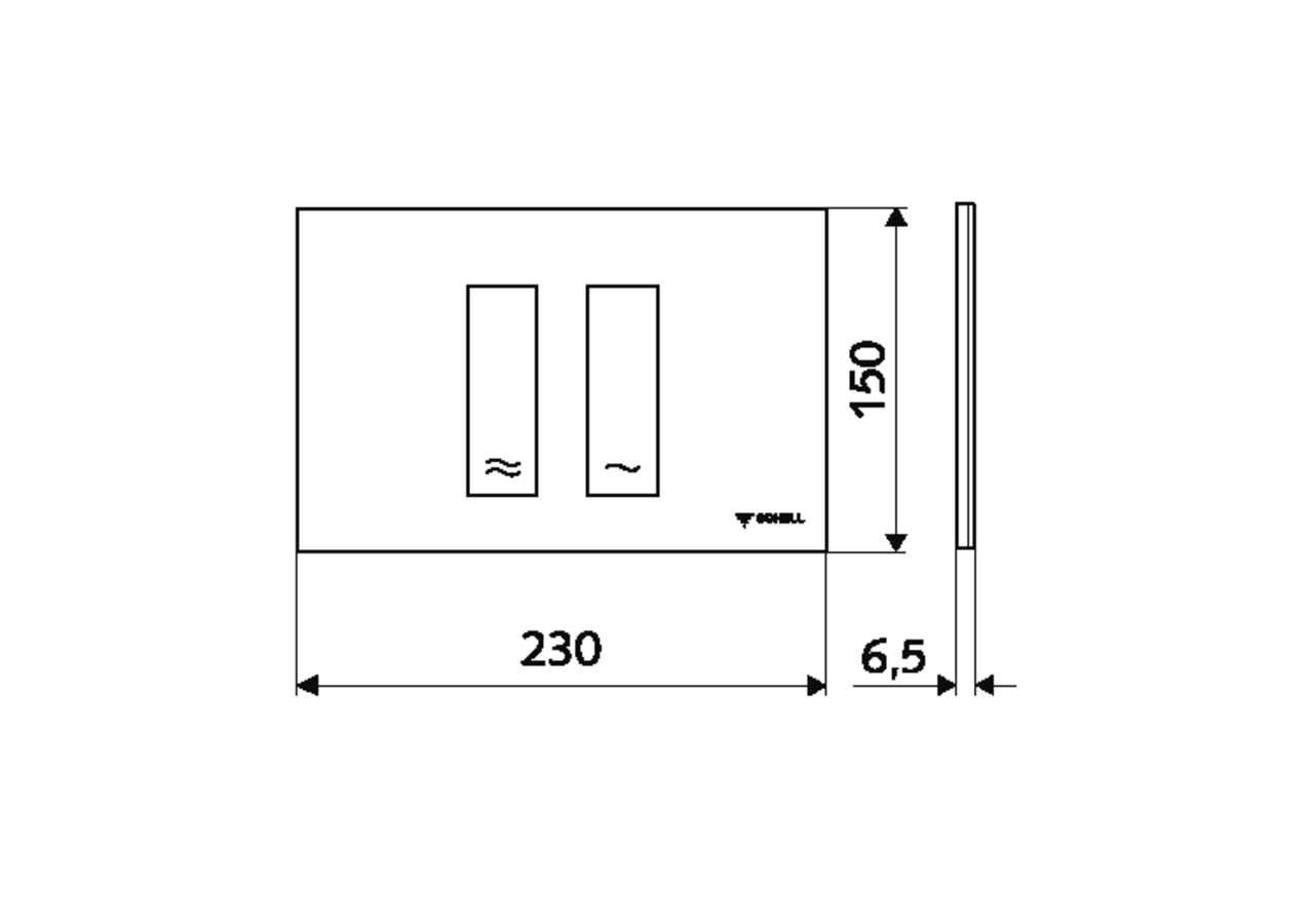Plaque de commande pour WC MONTUS TOWER - 031211599 - Schell