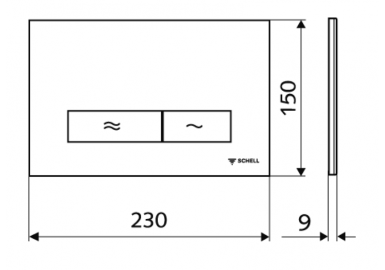 Plaque de commande pour WC MONTUS KONKAV - 031226499 - Schell 2