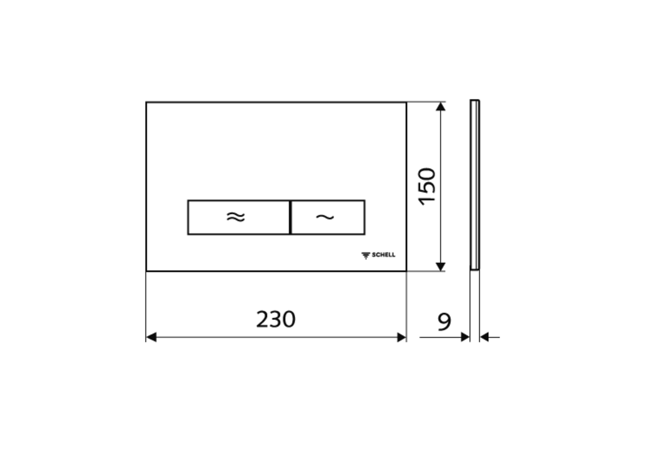 Plaque de commande pour WC MONTUS KONKAV - 031226499 - Schell