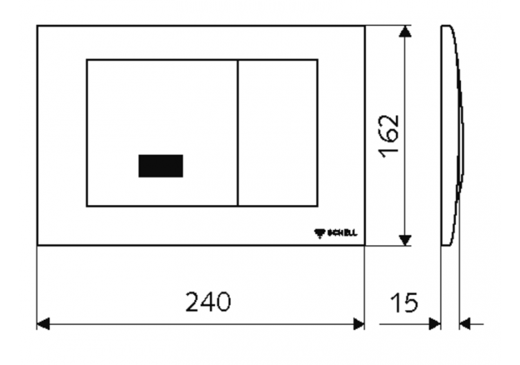 Plaque de commande pour WC MONTUS FIELD E - 031230699 - Schell 2