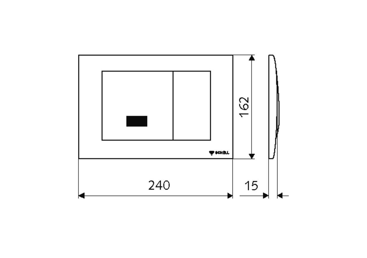 Plaque de commande pour WC MONTUS FIELD E - 031230699 - Schell