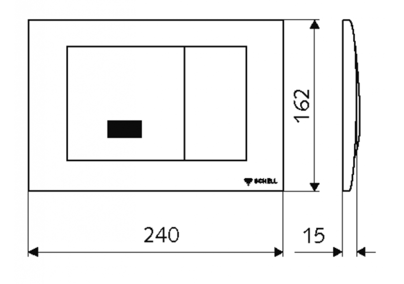 Plaque de commande pour WC MONTUS FIELD E - 031230699 - Schell
