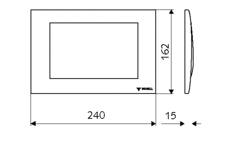 Plaque de commande WC MONTUS FIELD H - 031240699 - Schell 2
