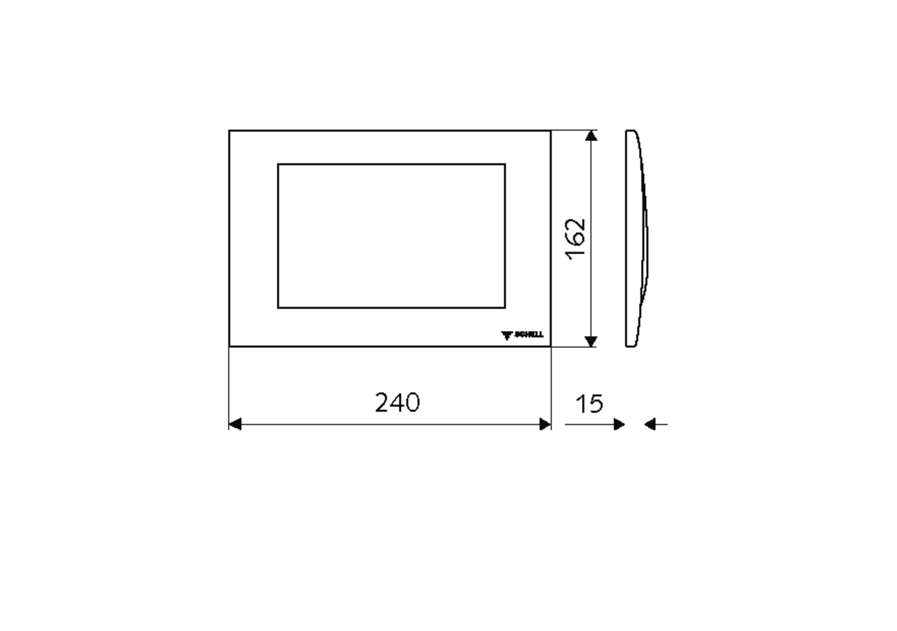 Plaque de commande WC MONTUS FIELD H - 031240699 - Schell