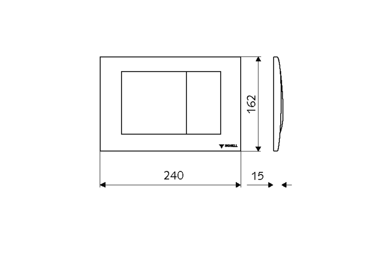 Plaque de commande pour WC MONTUS FIELD - 031260699 - Schell